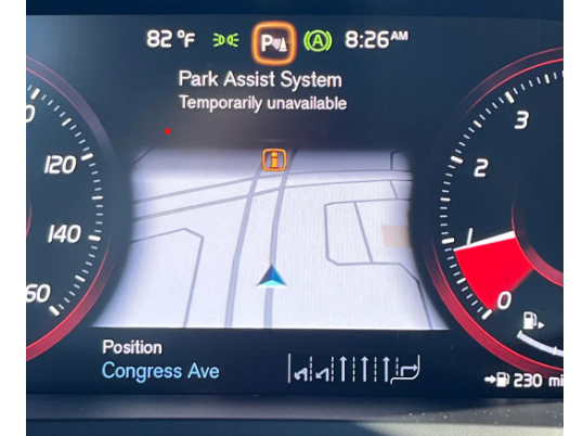 Park Assist System Temporarily Unavailable